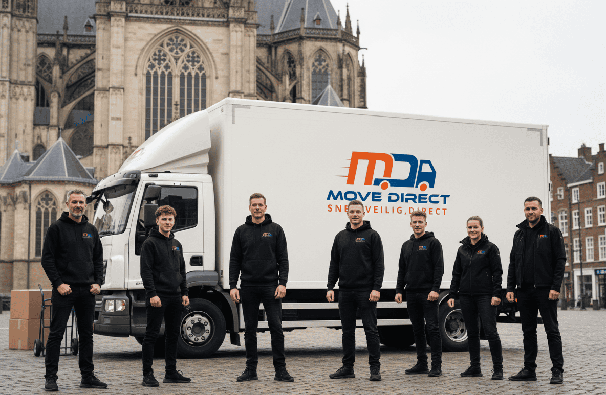 verhuizers movedirect voor de kerk in den bosch